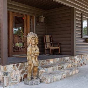 170601-Chris-and-Cami-Photography-0005 - view of front door area with wooden native american statue