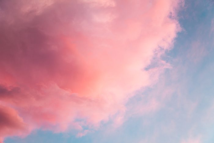 sky with pink clouds, pink cloud,